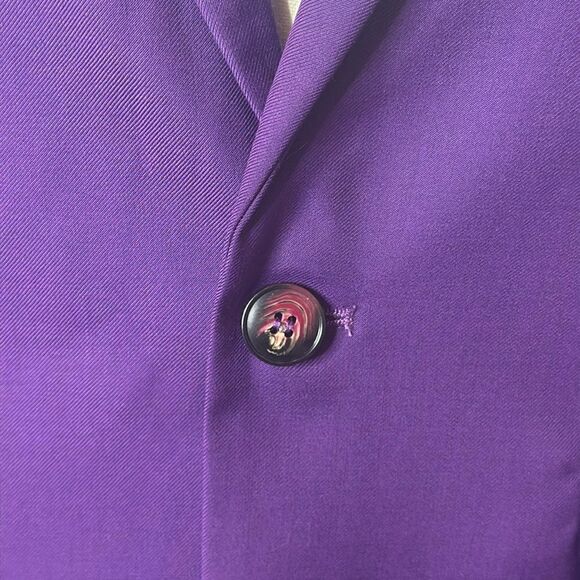 Men’s Mogu Purple Suit Jacket Blazer One Button Notched Lapel Size 36 NWT - Picture 10 of 11